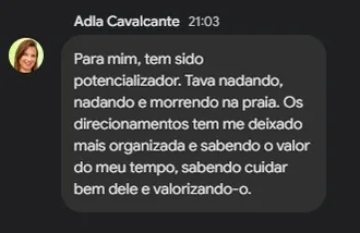 Depoimento de uma participante da Oficina de Leitura e Escrita